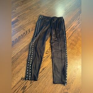PINK Victoria's Secret Black Joggers with White Accents